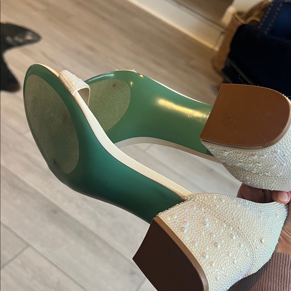 Betsey Johnson Pink and Silver Embellished Heels - Picture 6 of 10